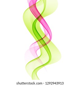 Abstract color wave on white background