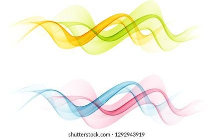 Abstract color wave on white background