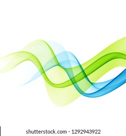 Abstract color wave on white background