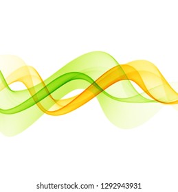 Abstract color wave on white background