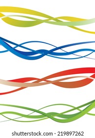 Abstract color wave on the white background. Bright illustration