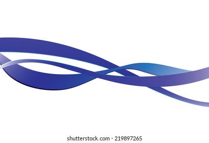 Abstract color wave on the white background. Bright illustration