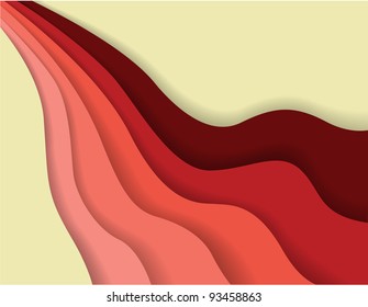 Abstract Color Wave Retro Background -Vector Illustration