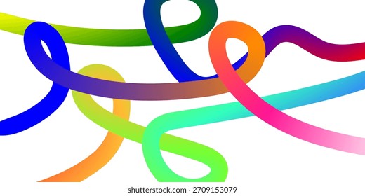 Abstract color wave shape featuring soft flowing gradient on bright white background creating modern aesthetic element for versatile digital design