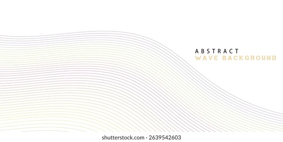 Abstract Color Wave Shape with Gradient on a White Background. Vector wave minimalist design