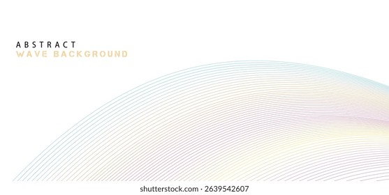 Abstract Color Wave Shape with Gradient on a White Background. Vector wave minimalist design