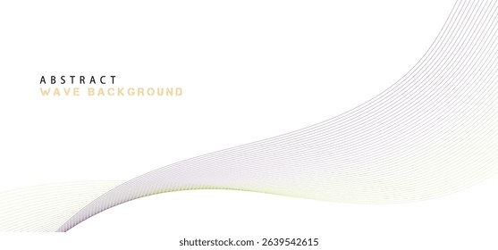 Abstract Color Wave Shape with Gradient on a White Background. Vector wave minimalist design