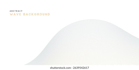 Abstract Color Wave Shape with Gradient on a White Background. Vector wave minimalist design