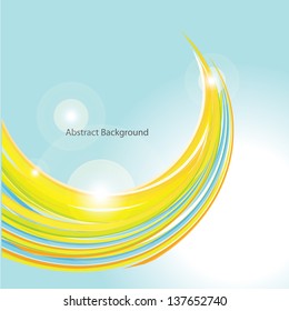  Abstract color wave striped background. vector abstract wave design template can be used for summer background / poster / layout / cover or website design