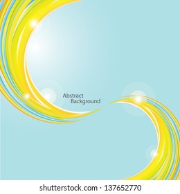  Abstract color wave striped background. vector abstract wave design template can be used for summer background / poster / layout / cover or website design