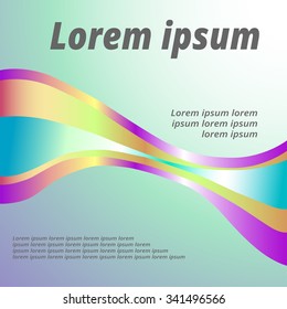 Abstract color wave. Template background. Graphic design title cover. Brochure flayer vector