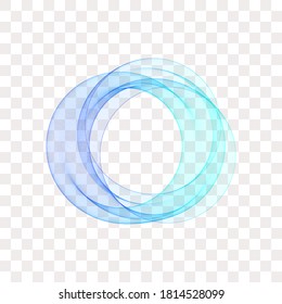 Abstract color wave vector background. A circle