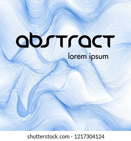 Abstract color wave vector. Curve flow blue motion illustration. Technology background