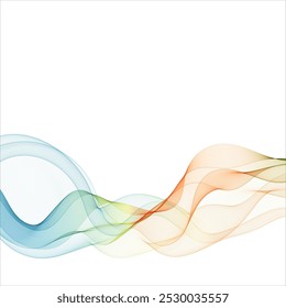 Abstract color wave. Vector graphics.