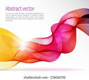  Abstract color wave. Vector illustration for your business presentations.