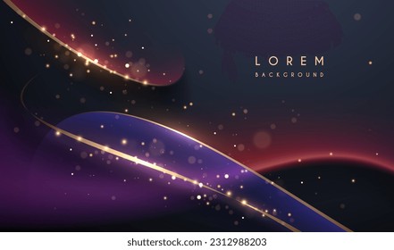 Color abstracto del fondo de las líneas luminosas onduladas con chispas