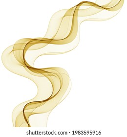 Abstract color waves isolated on white background