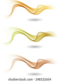 Abstract color waves isolated on white