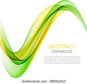 Abstract color waves isolated on white