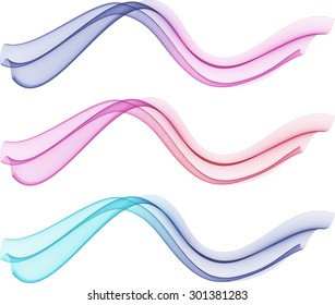 Abstract color waves isolated on white