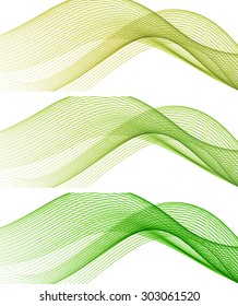 Abstract color waves isolated on white