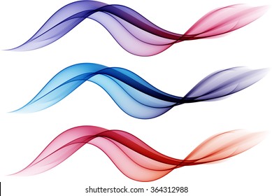 Abstract color waves isolated on white