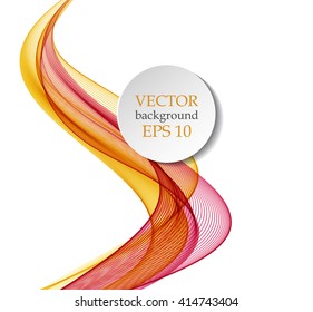 Abstract color waves isolated on white