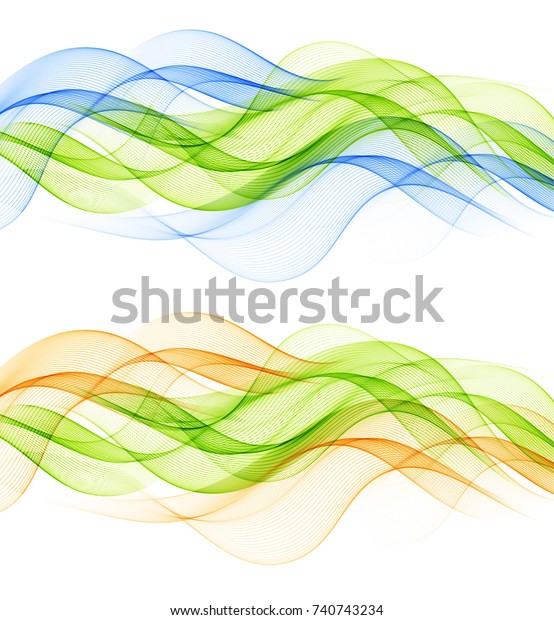 Abstract color waves\
isolated on white