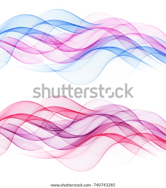 Abstract color waves\
isolated on white