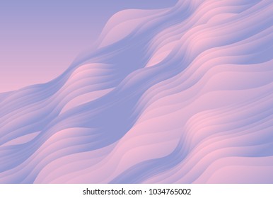 Abstract Color Waves. Light background vector Illustration.