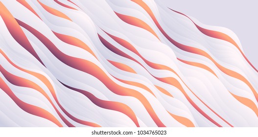 Abstract Color Waves. Light background vector Illustration.