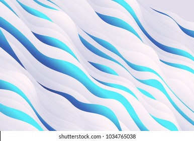 Abstract Color Waves. Light background vector Illustration.