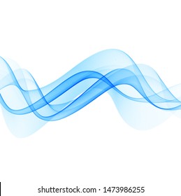 Abstract color waves on white background