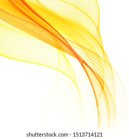 Abstract color waves on white background