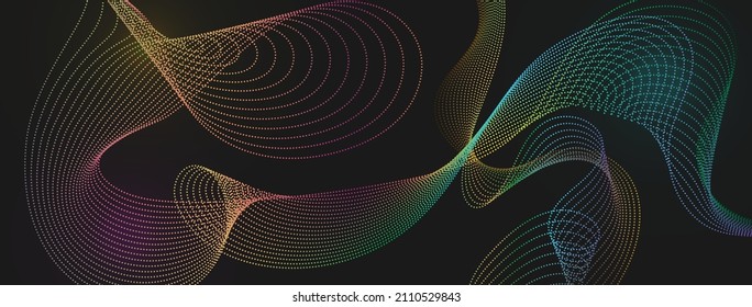 Abstract color waves. Space design for postcards, posters, banners, covers and backgrounds. Vector design.