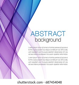 Abstract color wavy background