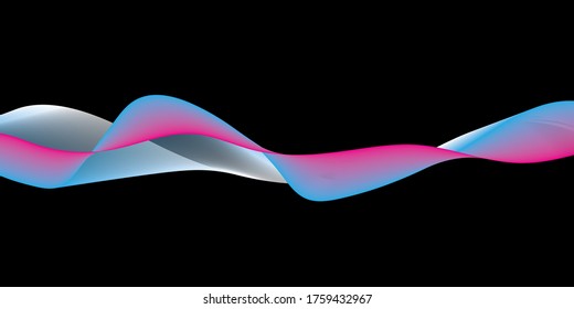 abstract color wavy lines modern vector background