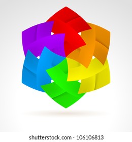 Abstract Color Web Elements. Illustration on white for design