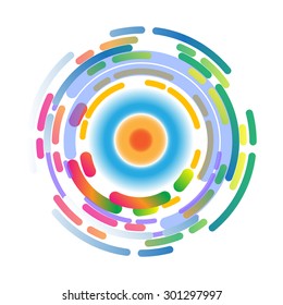 abstract color wheel background design vector eps 10