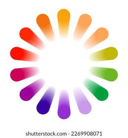Abstract color wheel frame vector.