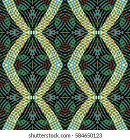 Abstract color xylography background. The protective layer for banknotes, diplomas and certificates. Vector illustration