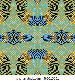 Abstract color xylography background. The protective layer for banknotes, diplomas and certificates. Vector illustration