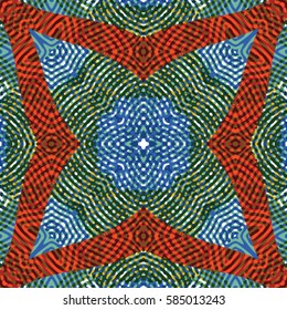 Abstract color xylography background. The protective layer for banknotes, diplomas and certificates. Vector illustration