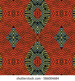 Abstract color xylography background. The protective layer for banknotes, diplomas and certificates. Vector illustration