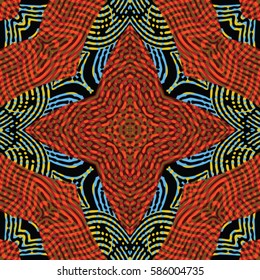 Abstract color xylography background. The protective layer for banknotes, diplomas and certificates. Vector illustration