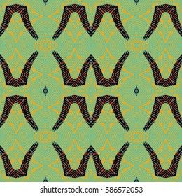 Abstract color xylography background. The protective layer for banknotes, diplomas and certificates. Vector illustration