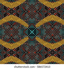 Abstract color xylography background. The protective layer for banknotes, diplomas and certificates. Vector illustration