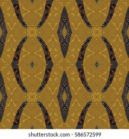 Abstract color xylography background. The protective layer for banknotes, diplomas and certificates. Vector illustration