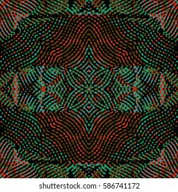 Abstract color xylography background. The protective layer for banknotes, diplomas and certificates. Vector illustration
