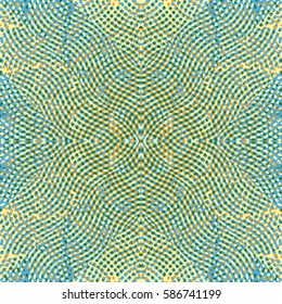 Abstract color xylography background. The protective layer for banknotes, diplomas and certificates. Vector illustration